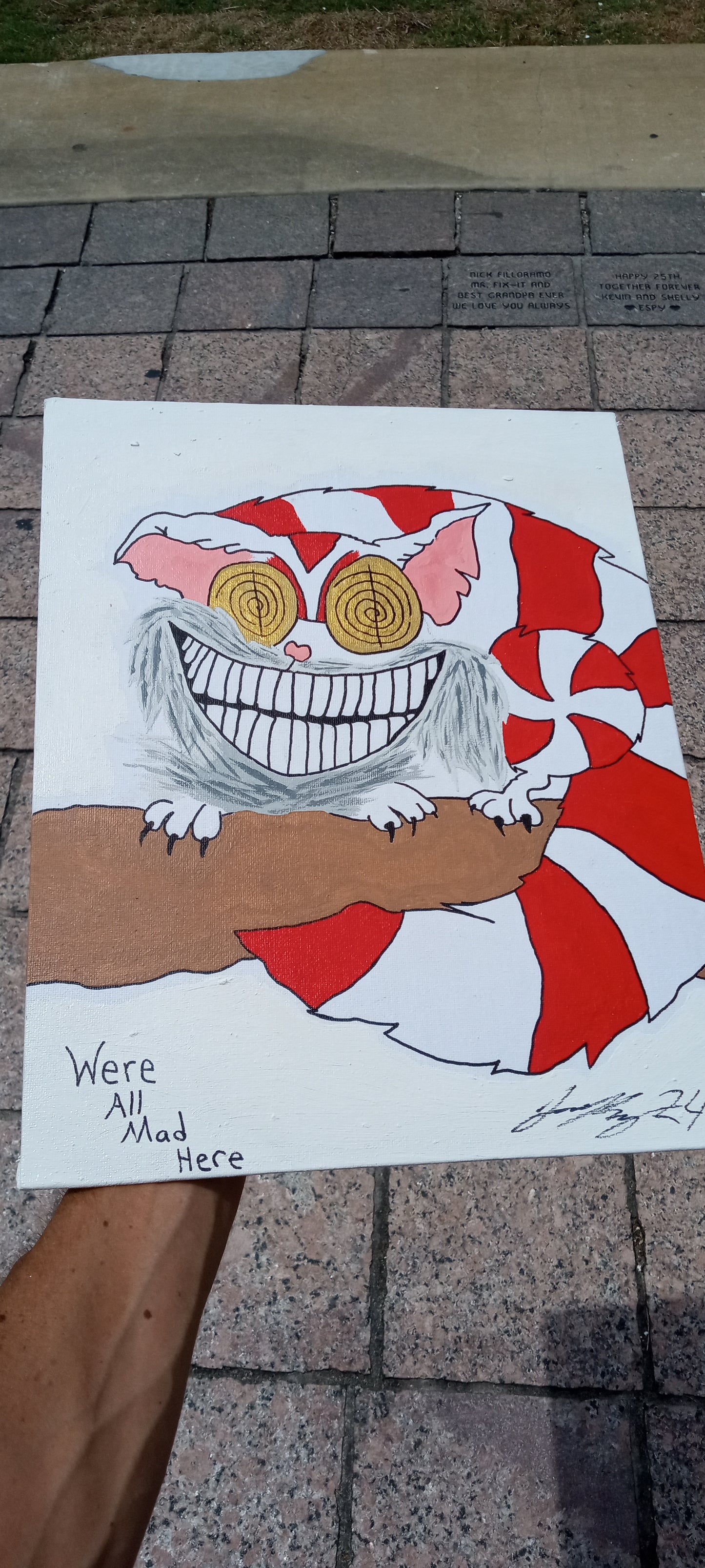 Z - "Madness" Alice In Wonderland Painting - Cheshire Cat